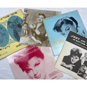 Judy Garland Vinyl LP Record Collection Lot of Five Records Assorted Titles Vtg